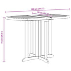 Folding Butterfly Garden Table 120x70x75 cm Solid Teak Wood