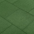 Fall Protection Tiles 6 pcs Rubber 50x50x3 cm Green