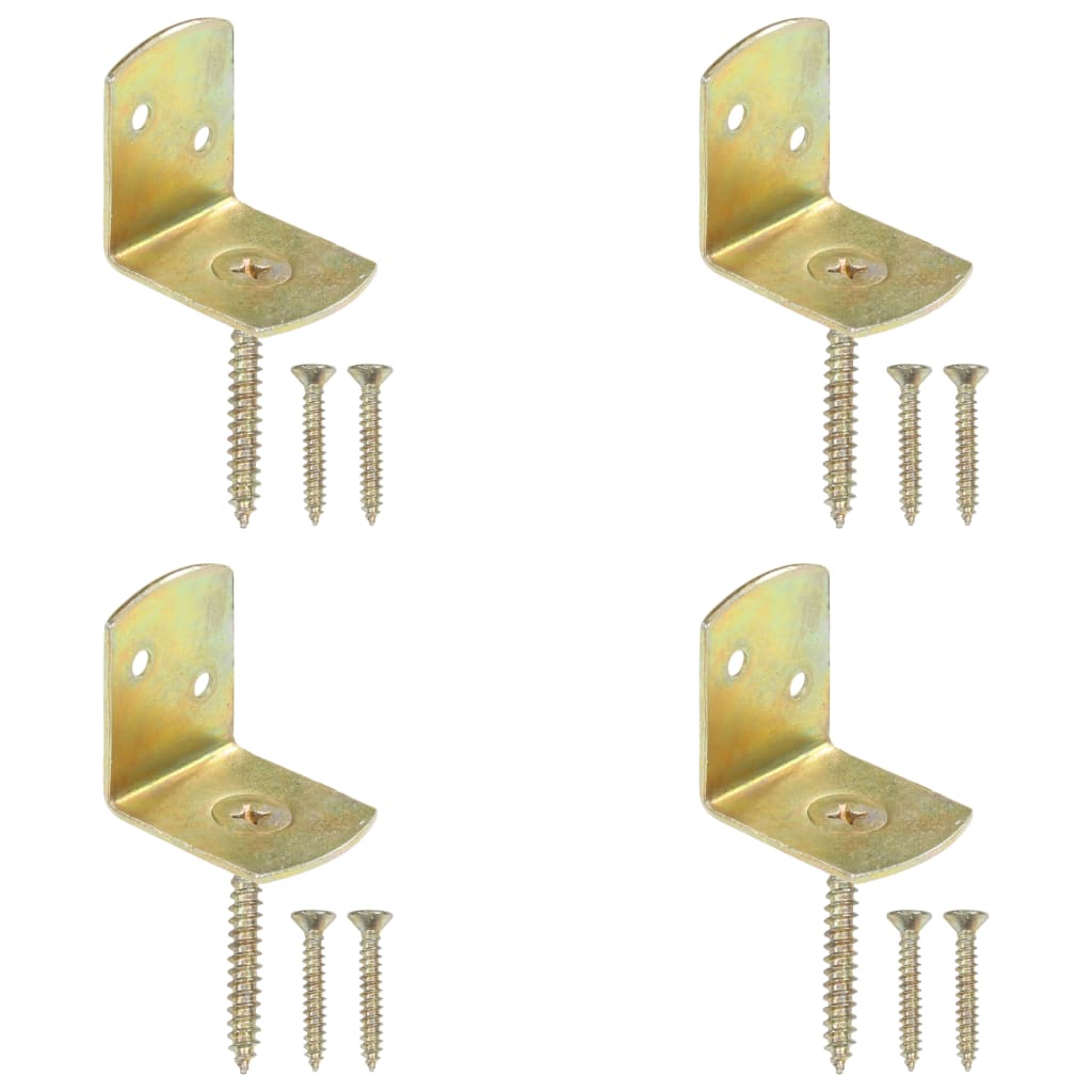 Fence Panel Brackets 4 pcs L Shaped Galvanised Metal