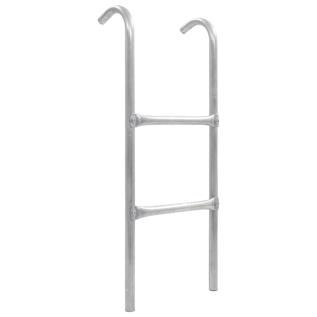 2-Step Trampoline Ladder Steel Silver 72 cm (suitable for 65cm high)