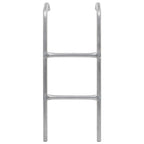 2-Step Trampoline Ladder Steel Silver 72 cm (suitable for 65cm high)