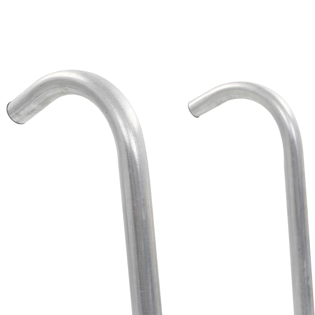 2-Step Trampoline Ladder Steel Silver 72 cm (suitable for 65cm high)