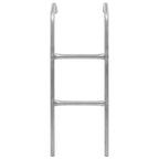 2-Step Trampoline Ladder Steel Silver 102.6 cm
