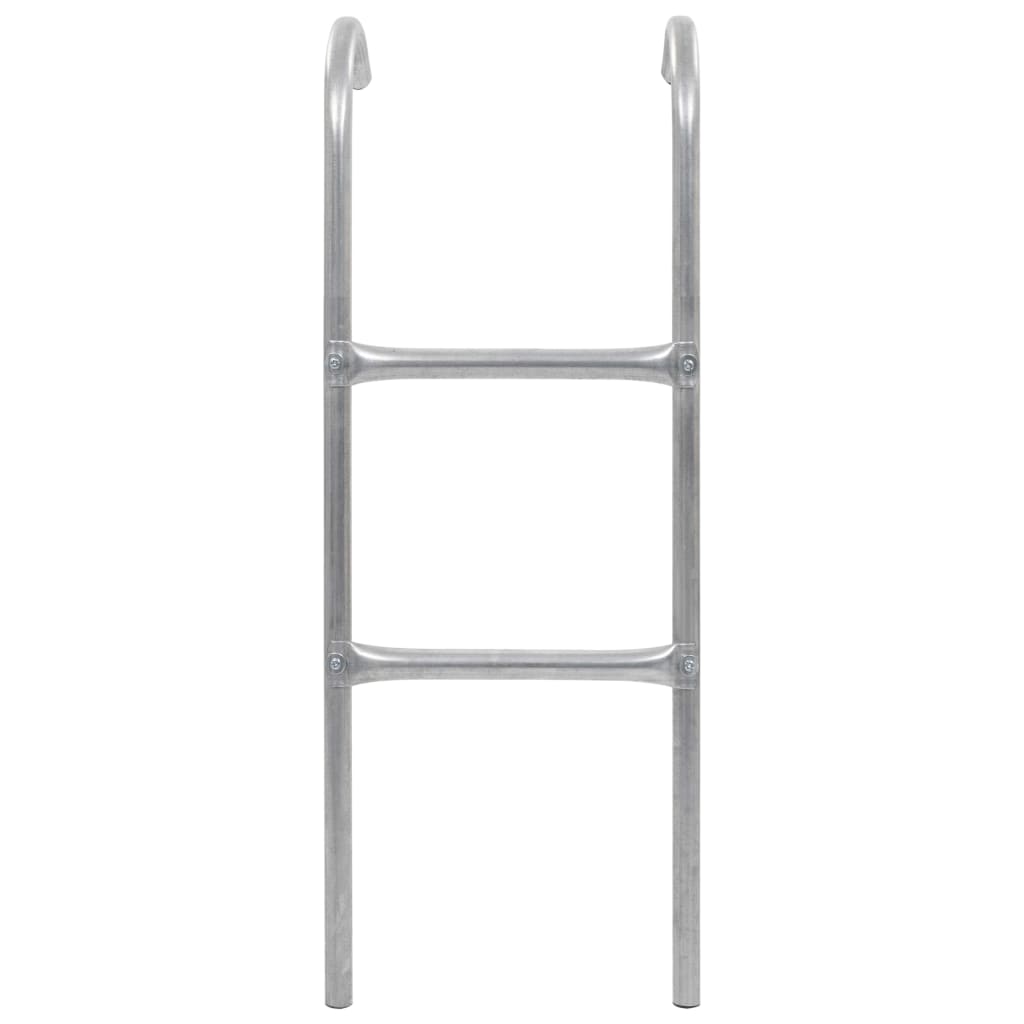 2-Step Trampoline Ladder Steel Silver 102.6 cm