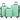 Hardcase Trolley Set 3 pcs Mint ABS