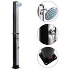 Outdoor Solar Shower with Shower Head and Faucet 40 L