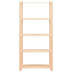 5-Tier Storage Racks 2 Pcs 80X38X170 Cm Solid Pinewood 250 Kg