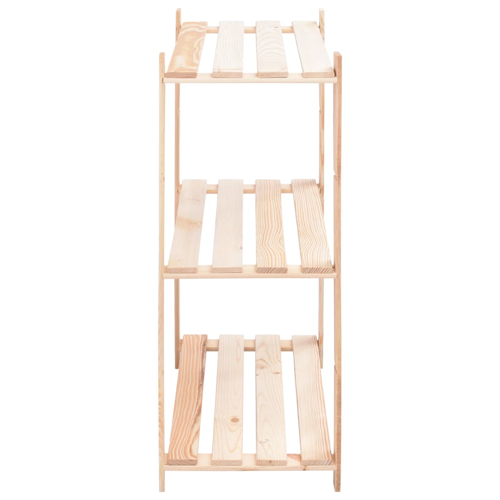3-Tier Storage Racks 10 Pcs 80X38X90 Cm Solid Pinewood 150 Kg