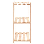 3-Tier Storage Racks 2 Pcs 60X38X90 Cm Solid Pinewood 150 Kg