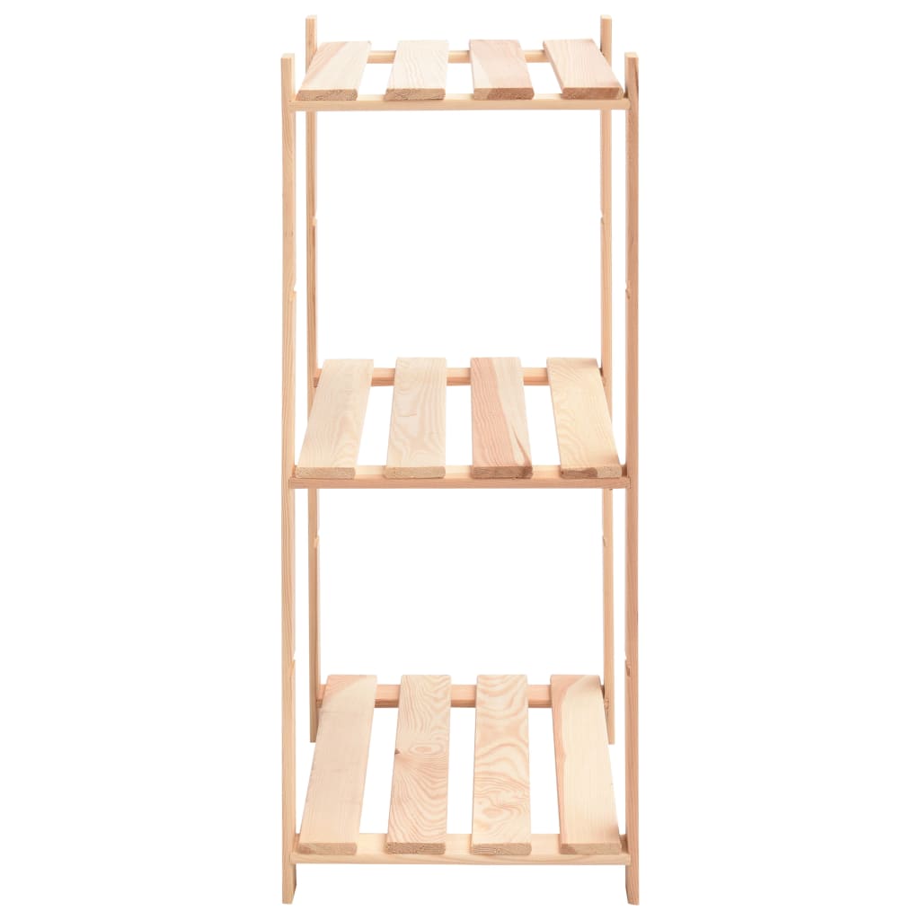 3-Tier Storage Racks 2 Pcs 60X38X90 Cm Solid Pinewood 150 Kg