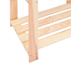 3-Tier Storage Racks 2 Pcs 60X38X90 Cm Solid Pinewood 150 Kg