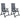Garden Reclining Chairs 2 pcs Plastic Anthracite