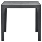 Garden Table Anthracite 78x78x72 cm Plastic