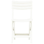 Folding Garden Chairs 2 pcs Plastic White