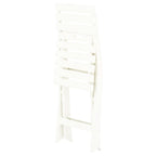 Folding Garden Chairs 2 pcs Plastic White