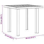 Garden Table Green 80x75x72 cm Plastic
