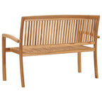2-Seater Stacking Garden Bench 120 cm Solid Teak Wood