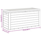 Garden Storage Box Brown 116x44x55 cm