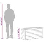 Garden Storage Box Brown 116x44x55 cm