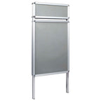 A1 Customer Stopper Poster Stand With Header Aluminium