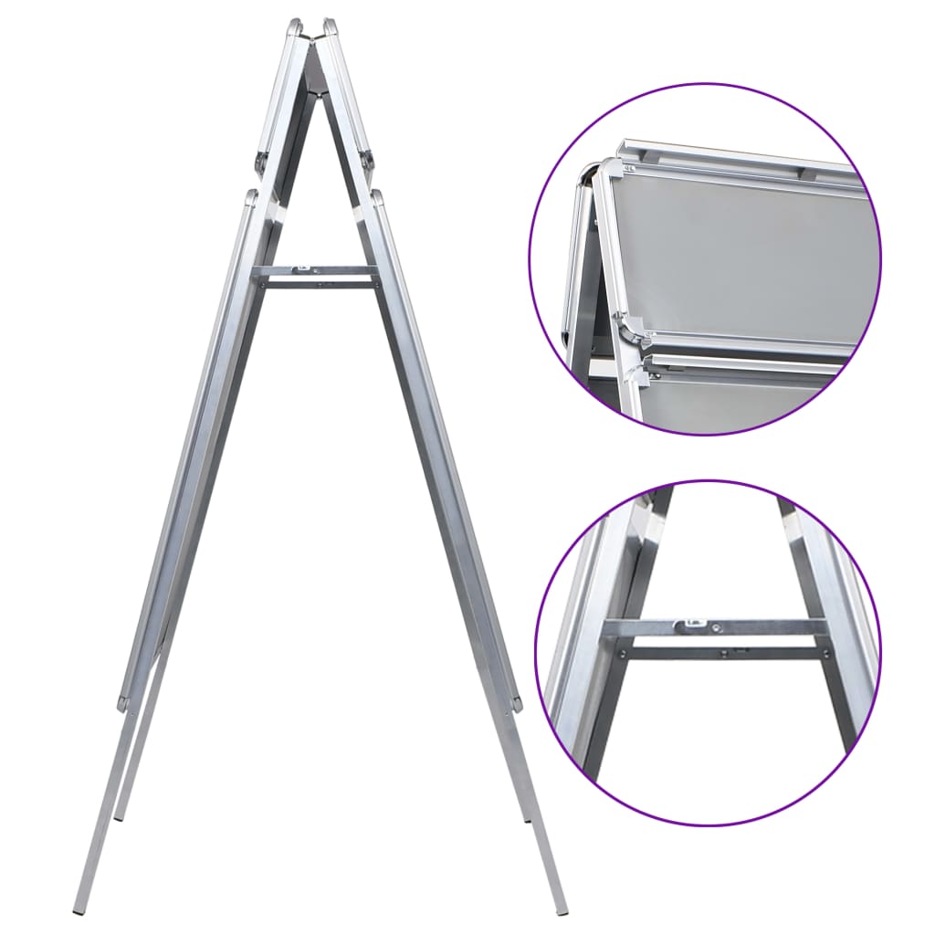 A1 Customer Stopper Poster Stand With Header Aluminium