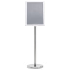 A4 Pedestal Poster Stand Silver Aluminium Alloy