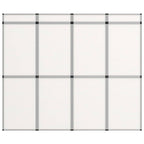 12-Panel Folding Exhibition Display Wall 242X200 Cm White