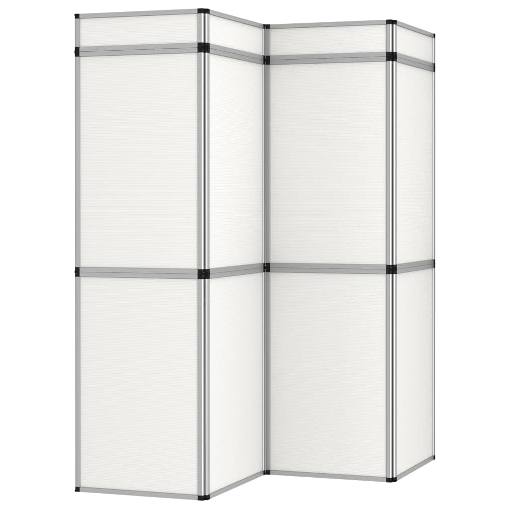 12-Panel Folding Exhibition Display Wall 242X200 Cm White
