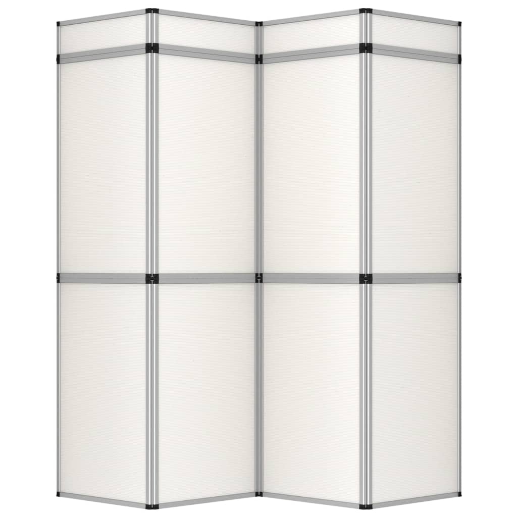 12-Panel Folding Exhibition Display Wall 242X200 Cm White