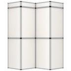 12-Panel Folding Exhibition Display Wall 242X200 Cm White