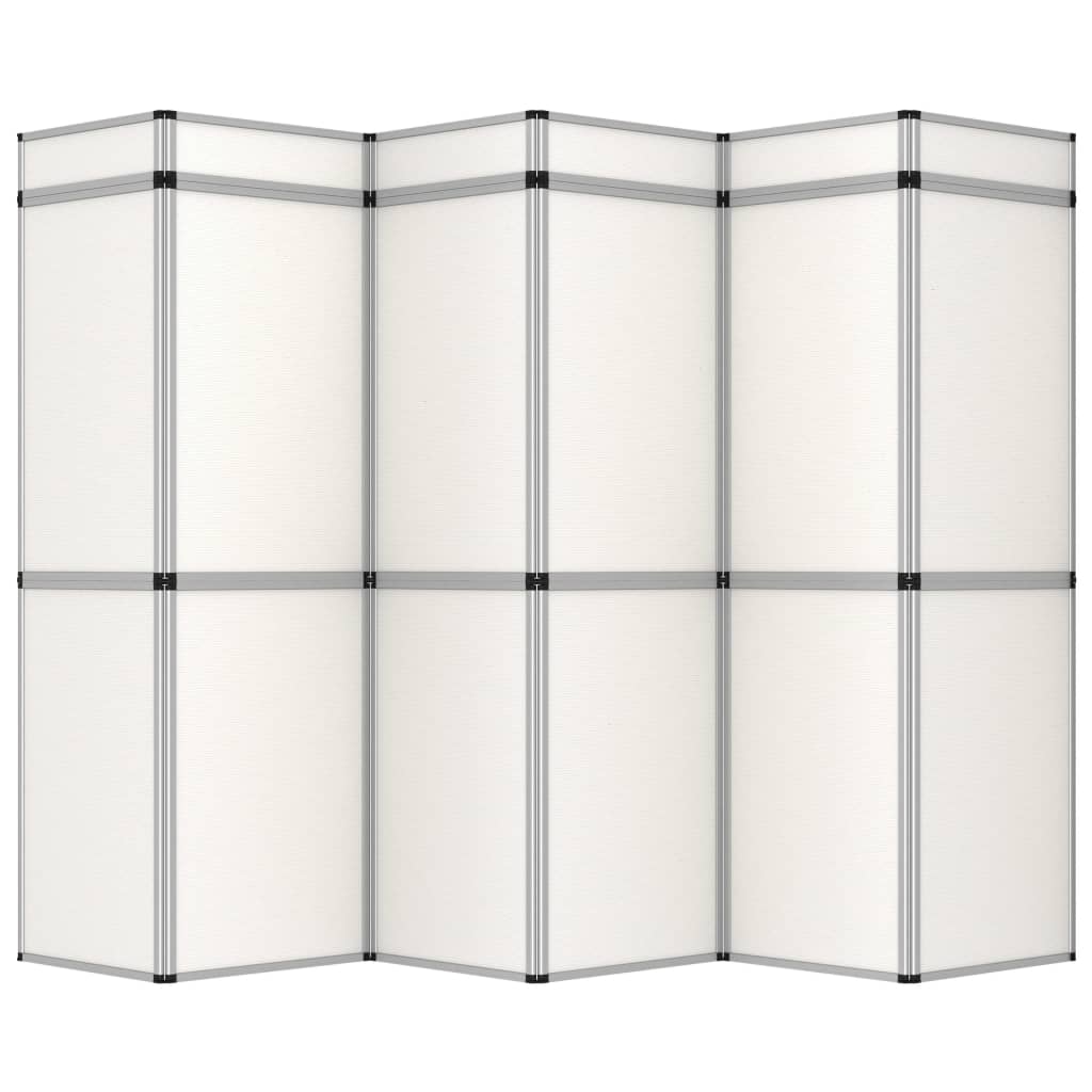 18-Panel Folding Exhibition Display Wall 362X200 Cm White