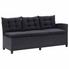 Outdoor Furniture Sets Black Poly Rattan