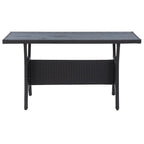 Outdoor Furniture Sets Black Poly Rattan