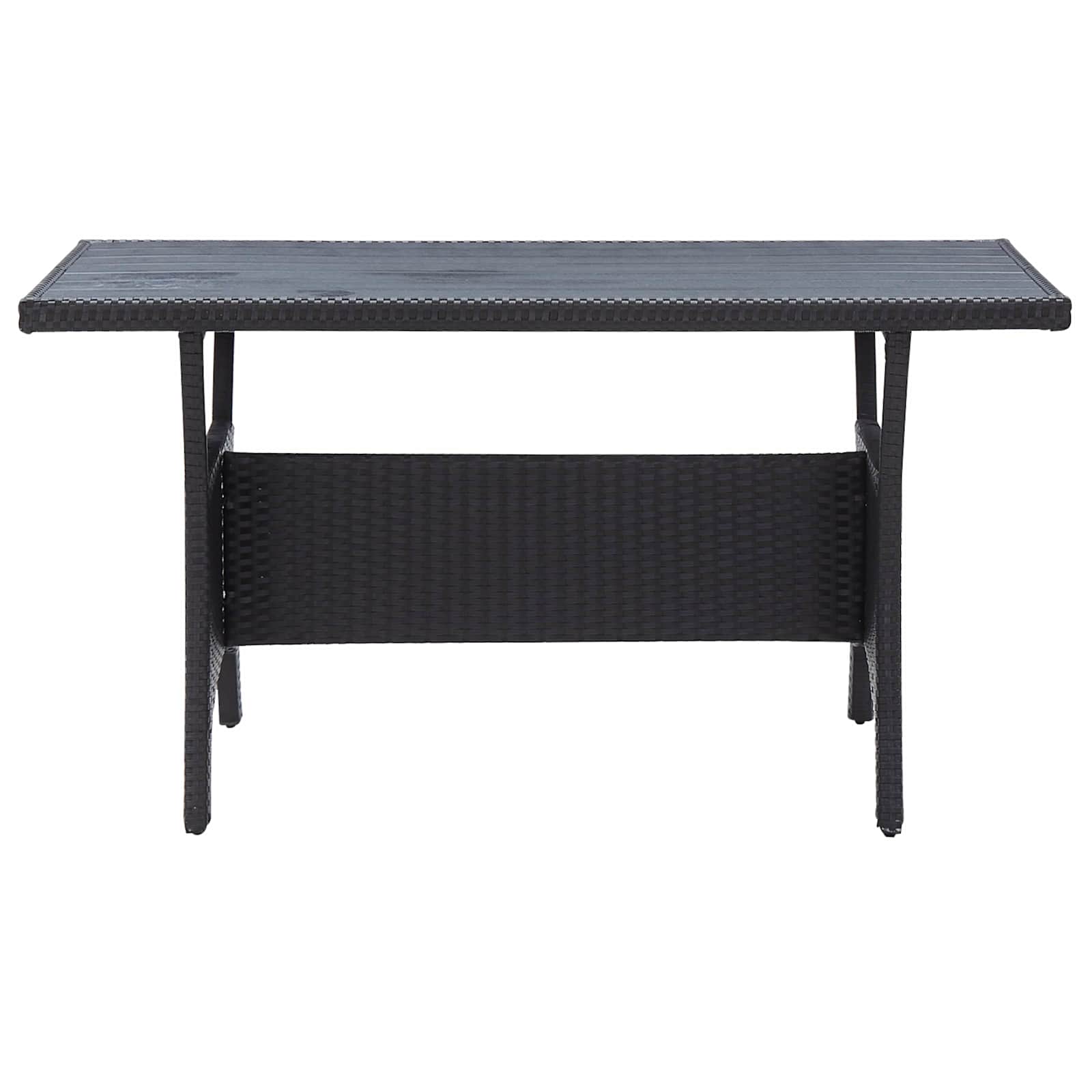 Outdoor Furniture Sets Black Poly Rattan