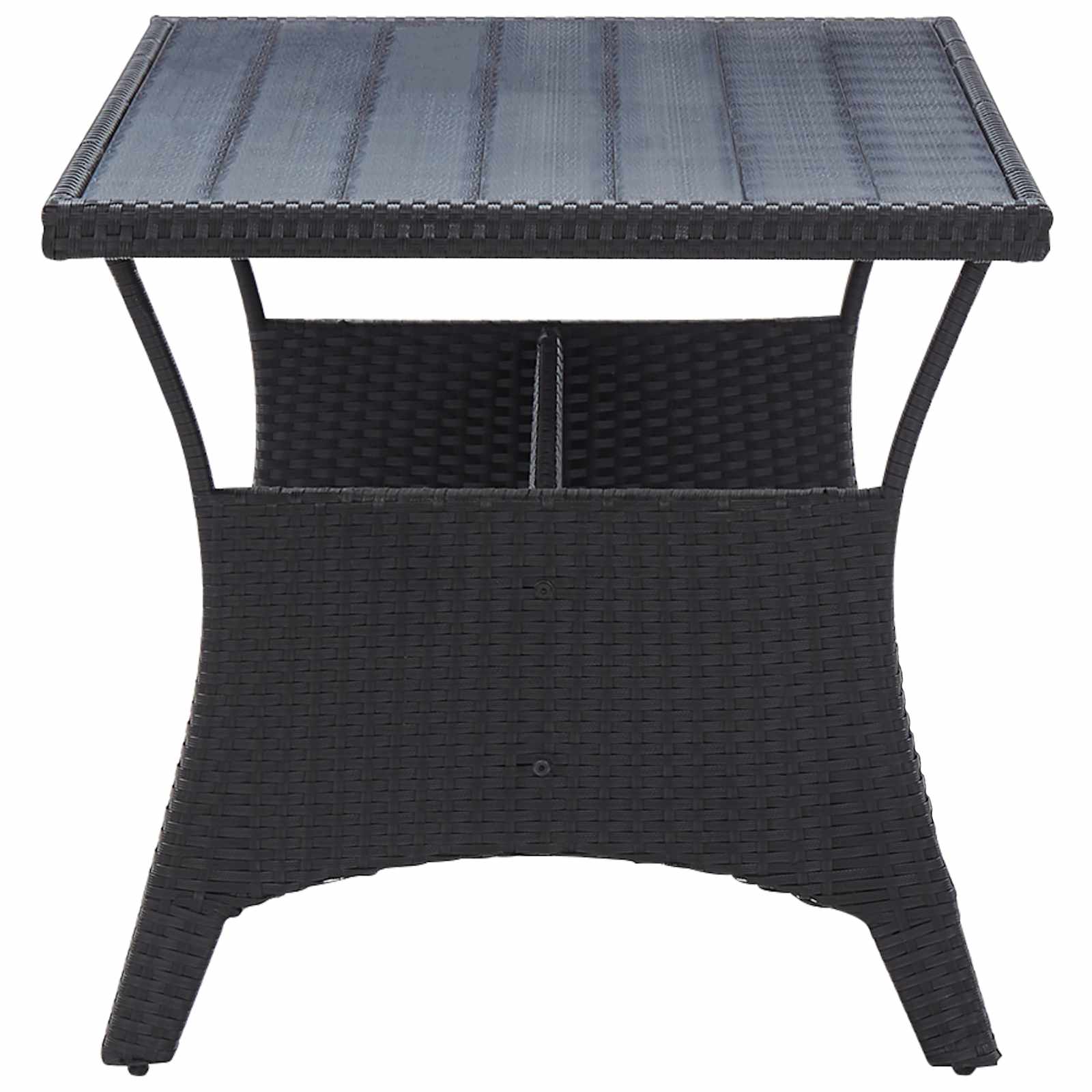 Outdoor Furniture Sets Black Poly Rattan