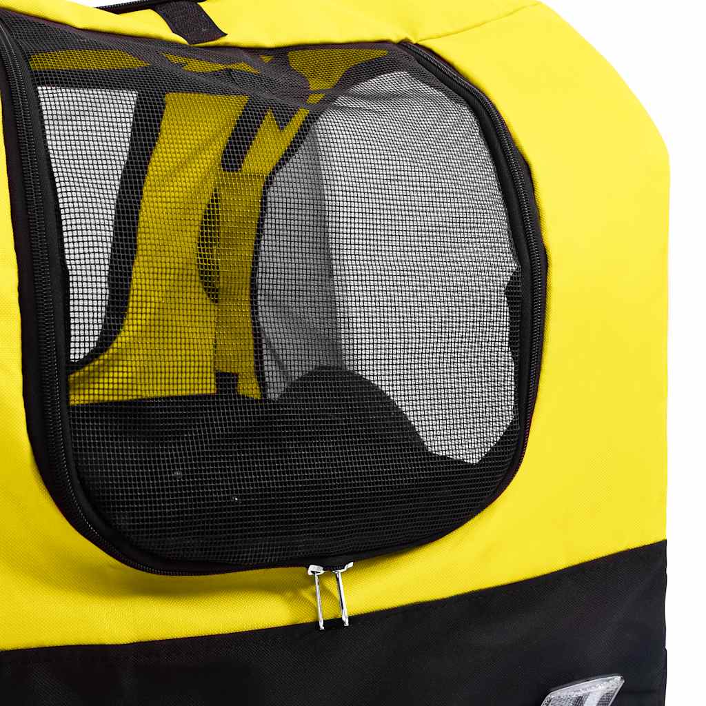2-In-1 Pet Bike Trailer & Jogging Stroller Yellow And Black
