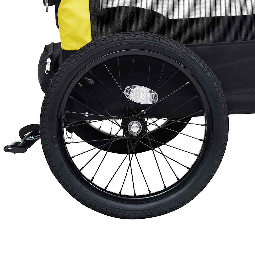 2-In-1 Pet Bike Trailer & Jogging Stroller Yellow And Black
