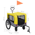 2-In-1 Pet Bike Trailer & Jogging Stroller