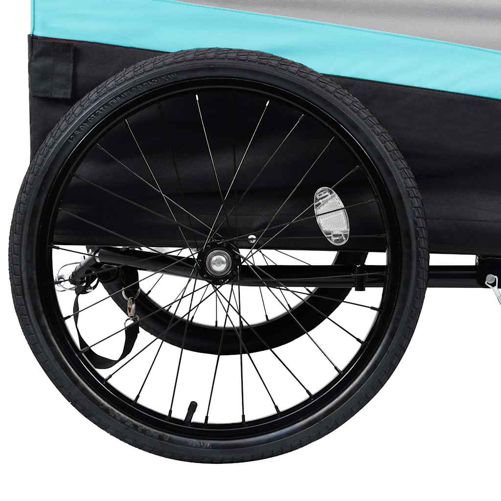 2-In-1 Xxl Pet Bike Trailer & Trolley Grey And Black