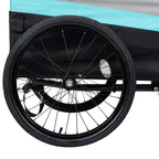 2-In-1 Xxl Pet Bike Trailer & Trolley Grey And Black