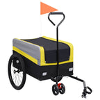 2-In-1 Xxl Pet Bike Trailer & Trolley Grey And Black