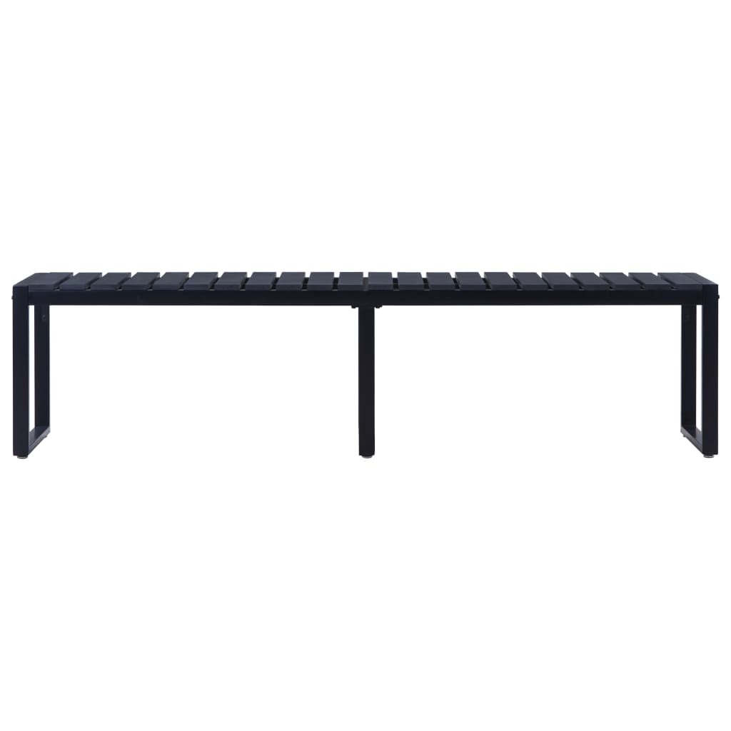 Garden Bench 180 cm PS Board Black
