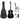 12 Piece Classical Guitar Beginner Set Black 4/4 39"