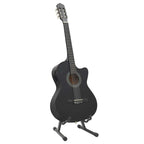 12 Piece Western Guitar Set with Equalizer and 6 Strings Black