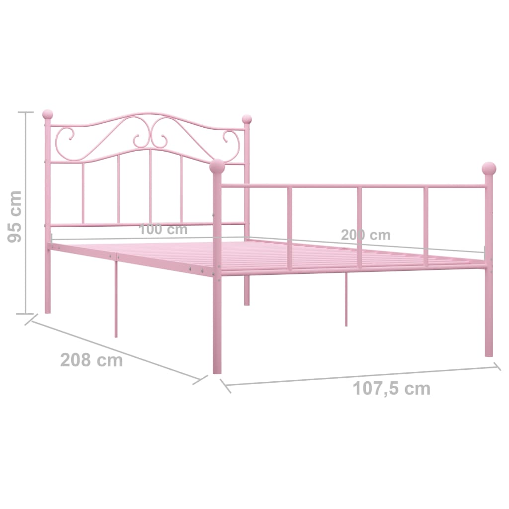 284538  Bed Frame Without Mattress Metal