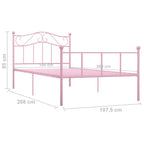 284538  Bed Frame Without Mattress Metal
