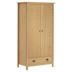 2-Door Wardrobe Hill White 89X50X170 Cm Solid Pine Wood