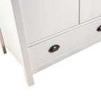 2-Door Wardrobe Hill White 89X50X170 Cm Solid Pine Wood