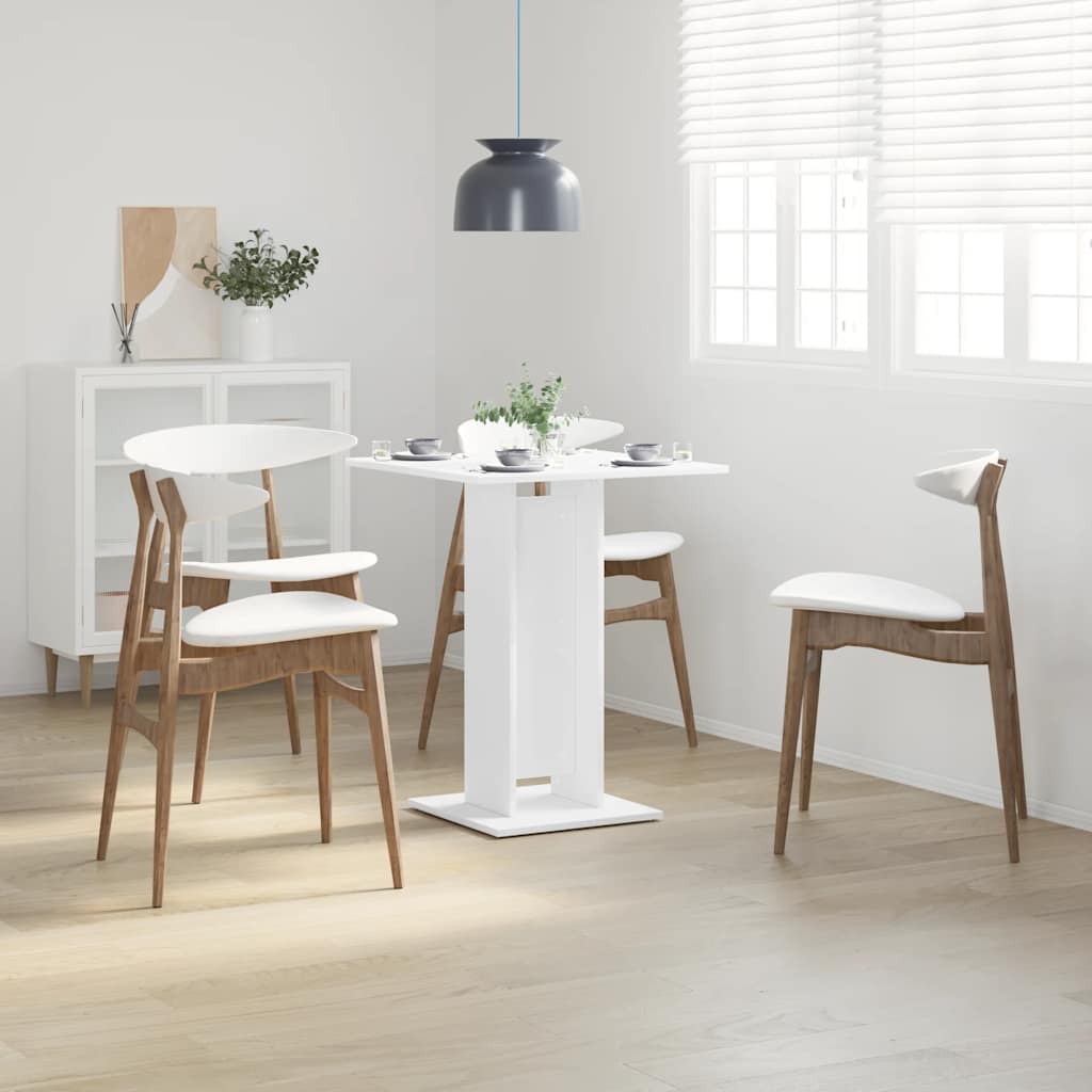Bistro Table White 60x60x75 cm Engineered Wood
