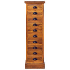 10-Drawer Cabinet Solid Teak Wood